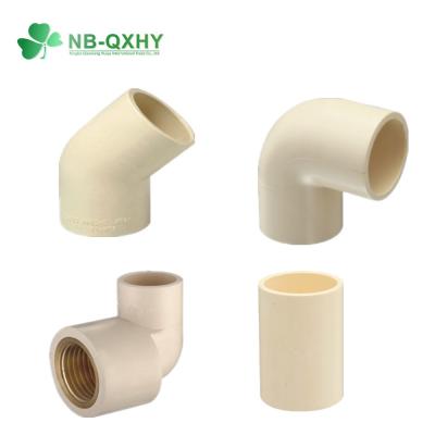 China Anti-UV Advantage 100% Material PVC CPVC Plastic Pipe Elbow Tee ASTM2846 Pipe Fittings for sale