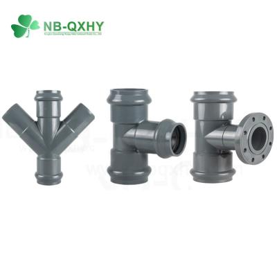 China DIN Standard UPVC Pipe Fitting Pn10 Lateral Cross for 4 Way Connector Popular Choice for sale