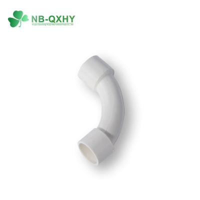 China Plastic White PVC Flexible Electrical Conduit Elbow Bend Pipe Fitting for sale