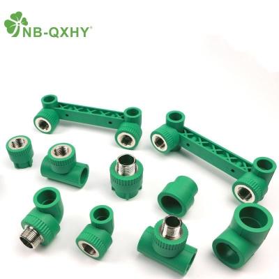 China Plastic PPR Pipe Fittings 90 Degree Elbow in Green PPR with QX Welding Connection for sale