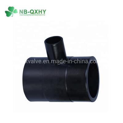 China Injection Finish Forged HDPE Pipe and Fittings Butt Fusion Reducing Tee Black SDR11 Pn16 for sale