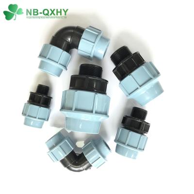 China Round Head Code PP Compression Fitting HDPE Fitting Plastic Pipe Fitting for Customization for sale