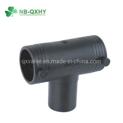 China Black Oxide Finish HDPE Electrofusion Reducing Tee PE Pipe Fitting for Infrastructure for sale