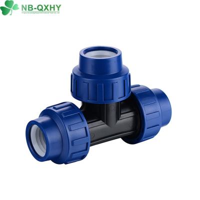 China Italy and Turkey Type Plastic Tube Fitting-Reducer Compression Tee PP Fittings Guaranteed for sale