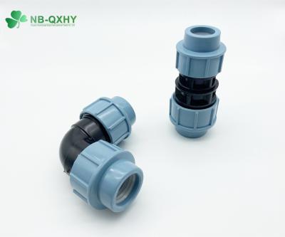 China Plastic PP Pipe and Fittings PP PE Compression Fittings 1/2