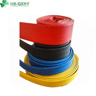 China Corrosion Resistant PVC Layflat Hose with 30m Length in Different Color Combinations for sale