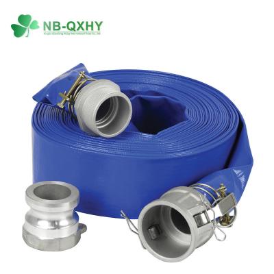 China Green PVC Flat Layflat Agriculture Irrigation Hose Pipe Plastic 2-10 Bar Layflat Hose 3/4