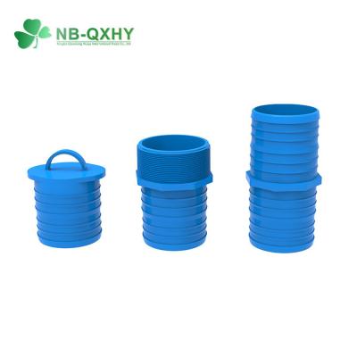 China High Thickness Plastic Blue Hose Connector 2-6 Inch for PVC Layflat Hose Coupling for sale