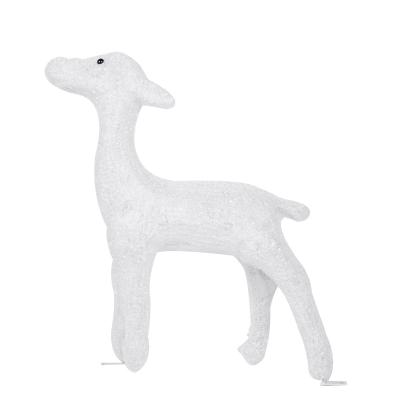 China Outdoor 3D Lamb Goat Landscape Lamp 3D GRP Simulation Lamb Goat Landscape LED Sculpture Light for Garden View Light for sale