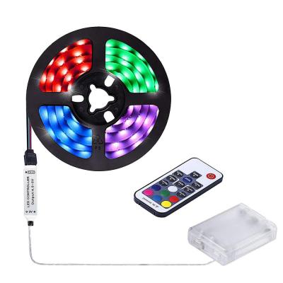 China Hotel All in One Set 5m Strip 44Key IR Remote Controller and 12V 5A RGB 5050 LED Power Supply Waterproof Flexible Strip Light for sale