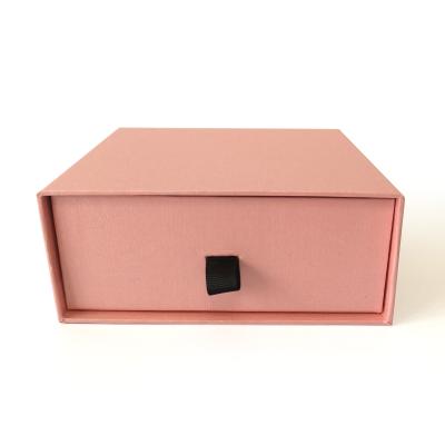 China Custom Size Rose Gold Luxury Magnetic Gift Package Drawer Type Recyclable for sale