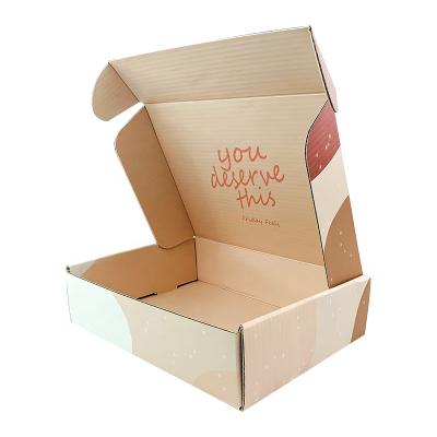 China Recycled Materials Wholesale Custom Printed Unique Corrugated Custom Shipping Boxes Logo Cardboard Mailer Box for sale