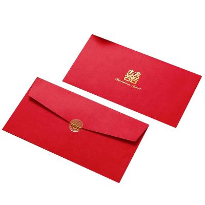 China New Year Package Gift Card Envelope Luxury Custom Red Printing Eco - Friendly for sale