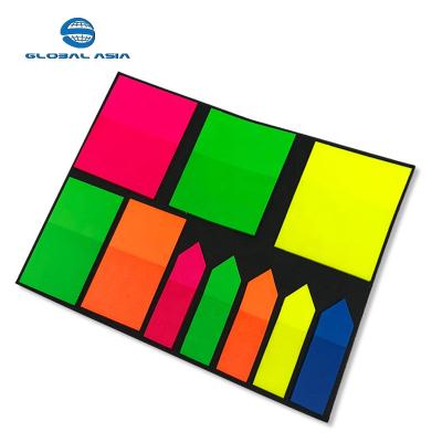 China Custom Self-adhesive Recycled Small Mini Multi Shapes Sticky Notepad Colorful Adhesive Portable Pocket Notepad for sale