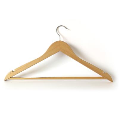 China Bulk Custom Made Eco-Friendly Beech Big Size Lotus Birch Wooden Coathangers Coat Hangers for sale