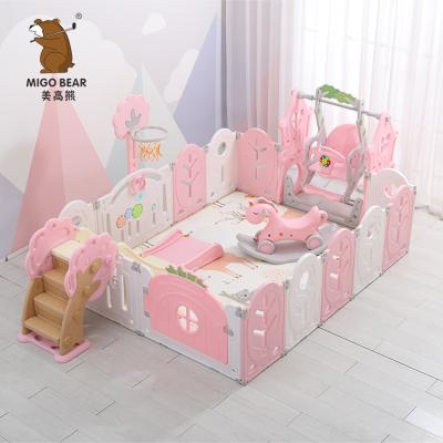 China Foldable High Quality Plastic Folding Play Yards Children Baby Indoor And Outdoor Playpen for sale