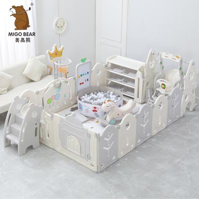 China Safety Foldable High Quality Children Play Fence Attractive Plastic Indoor Baby Playards Baby Playpens for sale