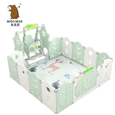 China New Design Hot Sale Foldable Multi-Functional Safety Kids Play Yard Fence Plastic Indoor Baby Playpen for sale