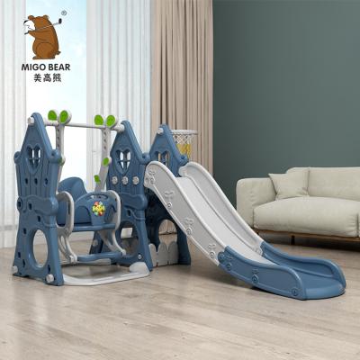 China Foldable Home Kindergarten Combination Game Ground HDPE Indoor Swing Children Play Slide for sale