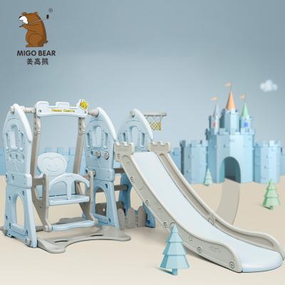 China Wholesale Foldable Kids Indoor Playground Plastic Slides Play Slide Kids Swing and Slide Set for sale