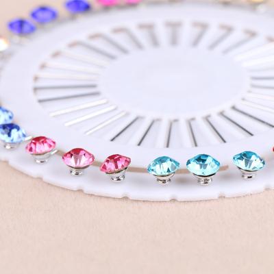 China Fashion Yiwu Factory Direct Colorful Rhinestone Hijab Pins Muslim Women Scarf Hijab Pins Crystal for sale