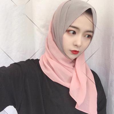 China Fashion 2019 Winter New Arrival Fashion Malaysia Gradient Color Chiffon Hijab Women Muslim Ombre Hijab Scarf Fashion for sale