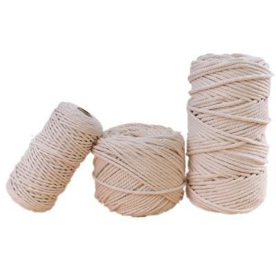 China 95% Cotton Rope Strand Twisted Macrame Rope For Wall Hanging Plant Hangers Opens Pet Toys for sale