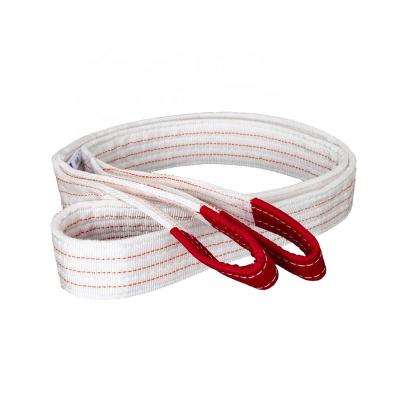 China Lifting Customize Double Layer Polyester Webbing Flat Sling Straps for sale