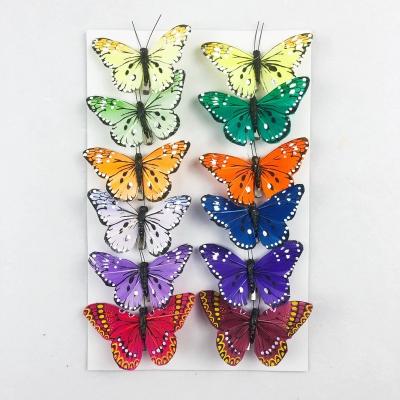 China FOAM Mixed Styles Artificial Feather Butterflies For Wedding Garden Decoration for sale