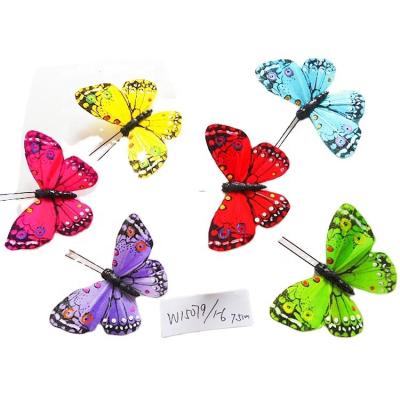 China FOAM Mixed Colors Artificial Feather Butterflies For Wedding Garden for sale