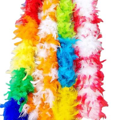 China Decorations 6.6ft 50 Grams Muticolor Opens Turkey Candlestick Feather Boas for sale