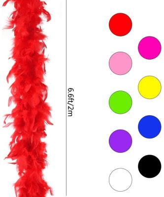 China Decorations 6.6ft 40 Grams Muticolor Craft Turkey Candle Feather Boas For Adults Party Decoration And Costume Dress Up for sale