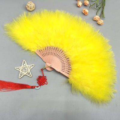 China Party Props Marabou Feather Fan Dance Wedding Home Decor for sale