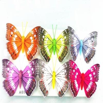 China FOAM Small Size Artificial Feather Butterflies For Wedding Garden Decoration for sale