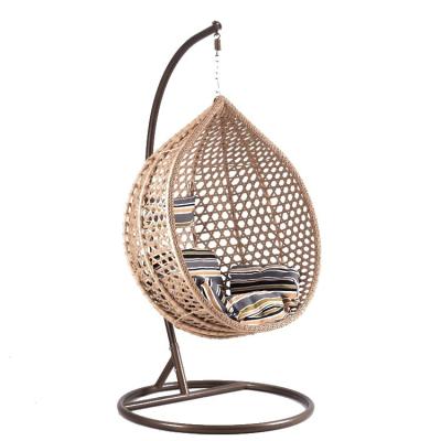 China Contemporary Outdoor Cheap Swing Lounge India White Egg Rattan Hanging Chair, Hammock Egg Chair With Stand for sale