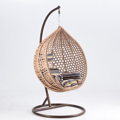 China Patio or indoor 2019 most popular water drop shaped egg wicker swing hanging chair, garden jhoola for sale