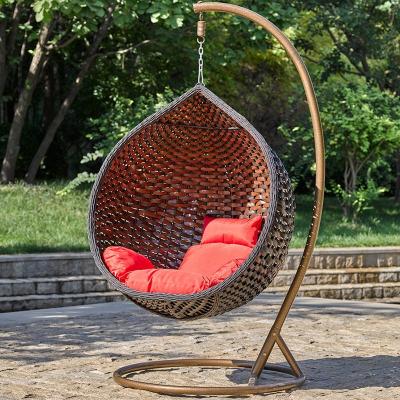 China Outdoor Popular Colorful Wooden Bamboo Swing Chair Garden Furniture Hanging Chair Modern Style,Egg Swing Chair Hanging for sale