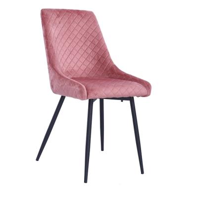 China (Size) 13 Years Adjustable Pink Velvet Kitchen Chair Manufacturer For Dining Room / Restaurant for sale