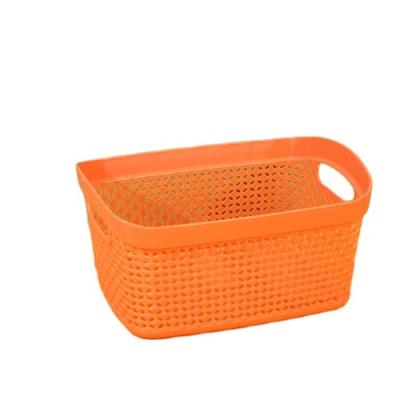 China China Sustainable Supplier Plastic Home Storage Basket For Storing Books Snacks for sale