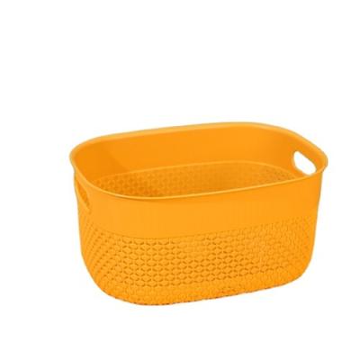 China Factory Wholesale Viable Bright Color Decorative Plastic Storage Basket Kitchen Vegetable Storage Basket for sale