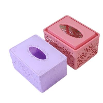 China Simple Customization Table Proper Stock Personalized Decoration And Accessories Cute Plastic Tissue Box for sale