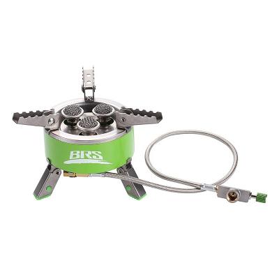 China BRS-73 Aluminum Alloy Three Burners Outdoor Portable High Quality 4200W Gas Burner Cooking Picnic Camping Gas Stove for sale