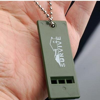 China NEW Army Survival Equipment EDC Survival Green Portable Outdoor Tactical Whistle High Quality Whistle 3 Holes Whistle for sale