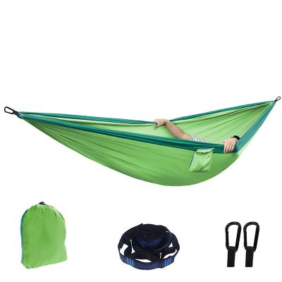 China Adult Wholesale Casual Outdoor Parachute Swings Multicolor Camping Hammock 210T Nylon Material for sale