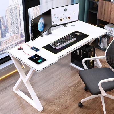 China Stable Quality Hot Selling White Computer Game Tables Modern Design MDF Desktop PC Gaming Game Table for sale