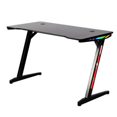 China Other Easy Assembly MDF Top With PVC Carbon Fiber Texture Strong And Stable Large Gaming PC Size Table for sale