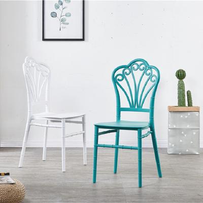 China 2022 China New Design Banquet Modern Wholesale Stackable Plastic Furniture Chair White Wedding Chairs for sale