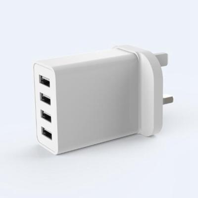 China Mobile Phone Tablet MP3 GPS 4 Ports UK Three Pin Plug Smart USB Wall Charger For Mobile for sale