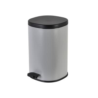 China Sustainable Amazon 5L Waste Paper Pedal Trash Can For Kitchen Stainless Steel Foot Pedal Waste Storage Steel Bucket for sale