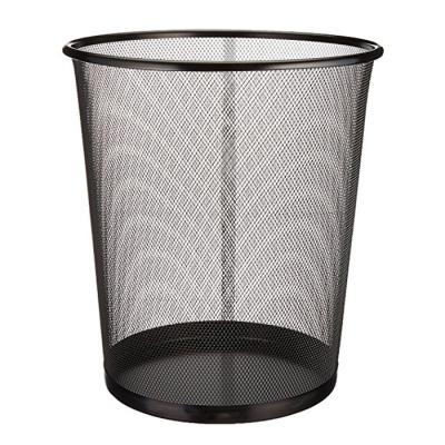 China New Product Sustainable Office Metal Paper Wire Mesh Cheap Round Wastebasket for sale